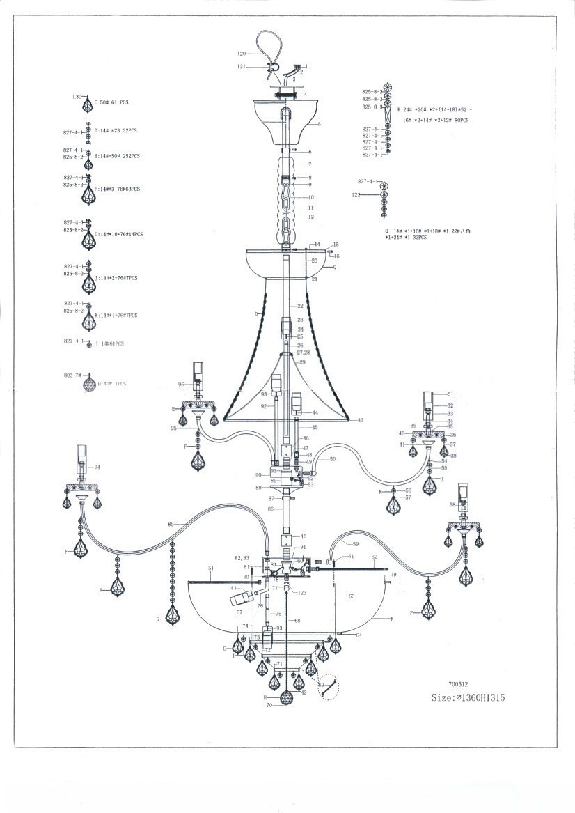 Lightstar (MD000008-51) !3 КОР!!! Люстра подвесная CLASSIC 51х60W E14 ХРОМ (в комплекте) Lightstar (MD000008-51) !3 КОР!!! Люстра подвесная CLASSIC 51х60W E14 ХРОМ (в комплекте)